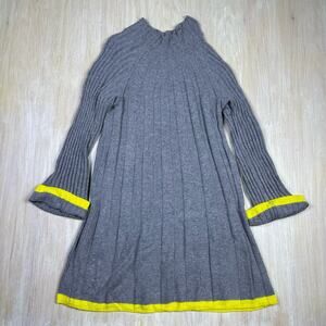 Anthropologie Arseneau Ribbed Casual High Neck Knee Length Sweater Dress Small